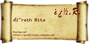 Éreth Rita névjegykártya