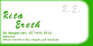 rita ereth business card